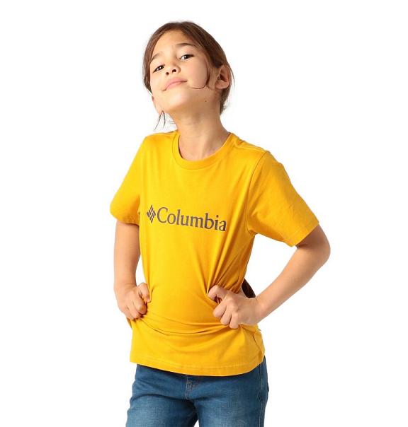 Columbia CSC Basic Logo Shirts Yellow For Boys NZ68304 New Zealand